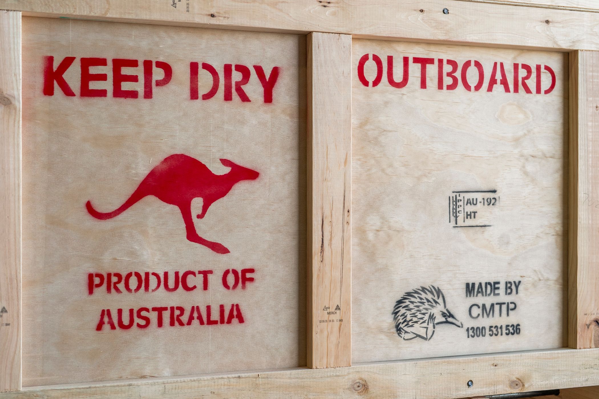 Custom wooden crate built by CMTP for transporting defence equipment