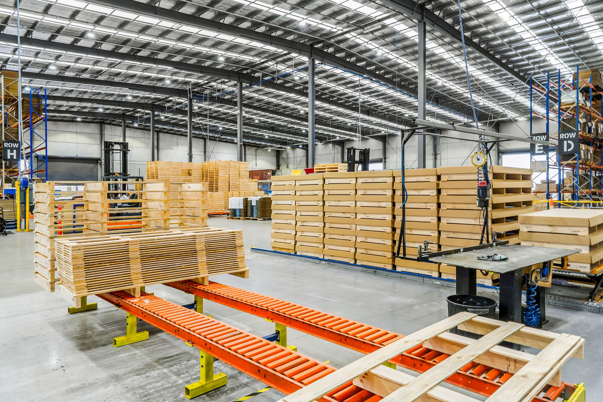Customised timber packaging for defence equipment being built inside the CMTP factory