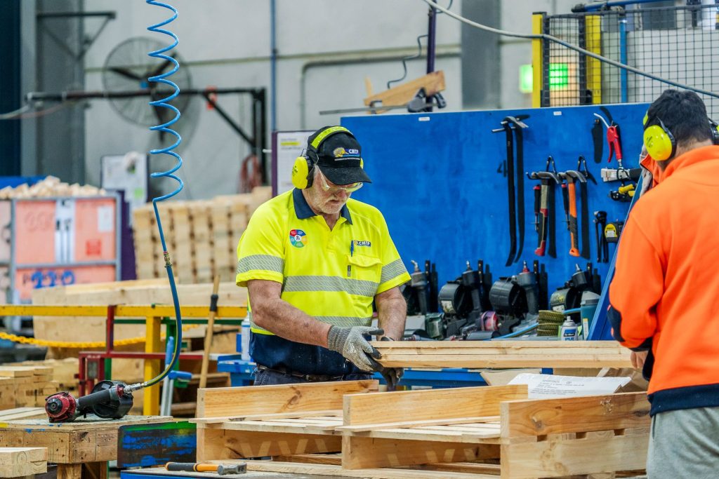 A CMTP team member at work on the factory floor at the Dandenong South site in Melbourne