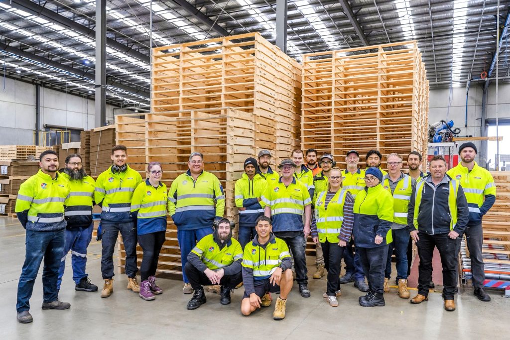 The CMTP Dandenong South team standing together on site in Melbourne's south-east