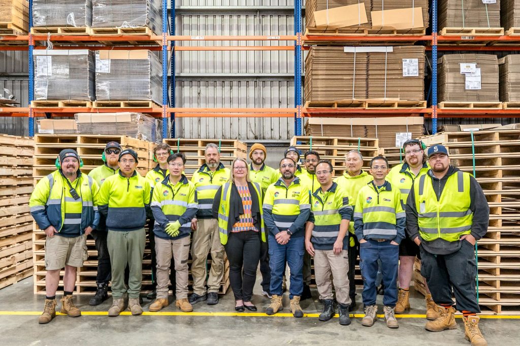 The CMTP Derrimut team standing together on site in Melbourne's west