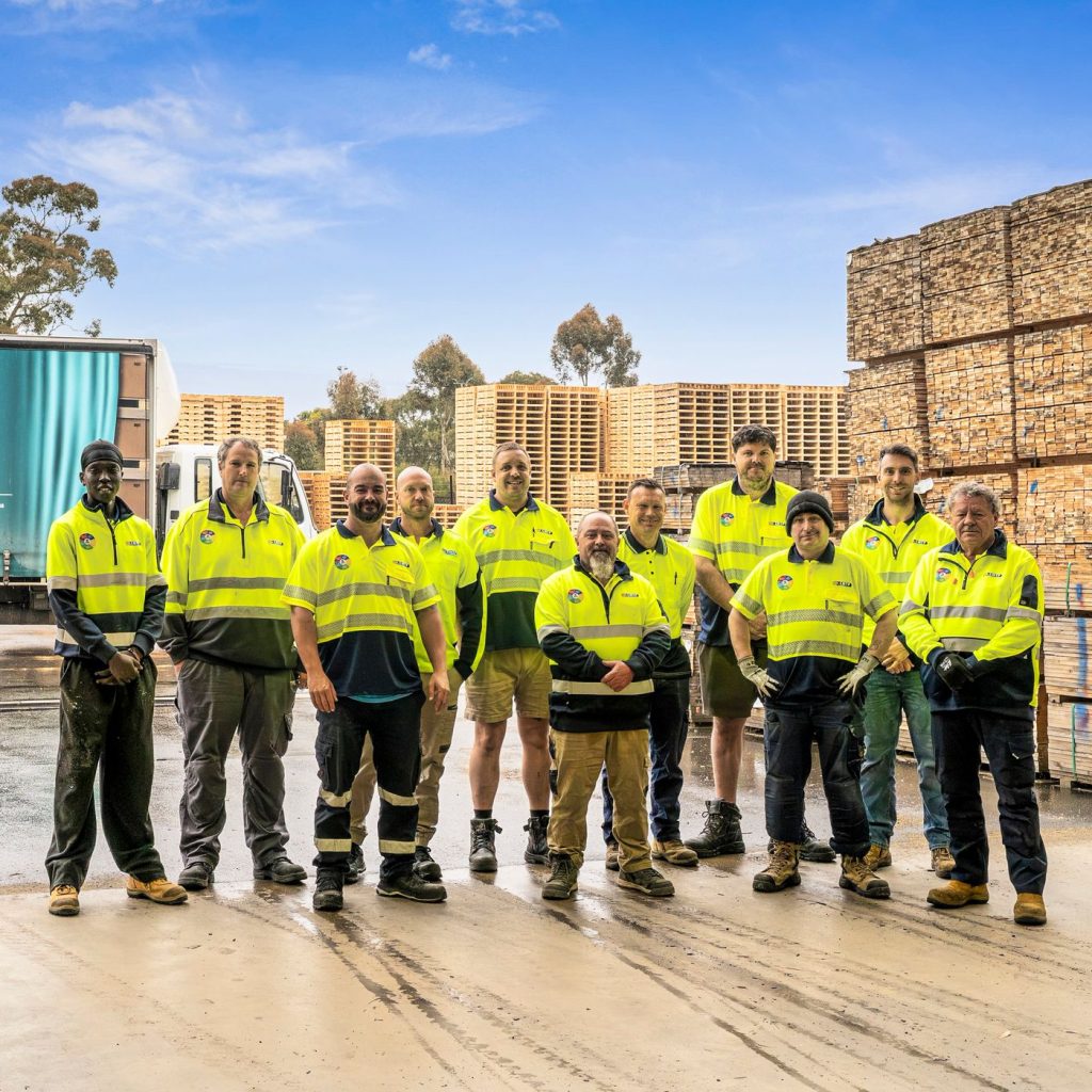 The CMTP Edinburgh team standing together on site in Adelaide's north